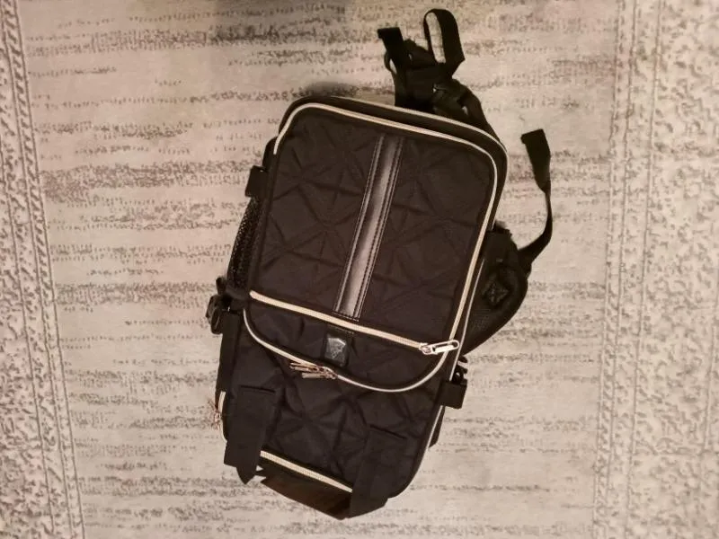 Aerolite 40x20x25 zaino nero 20L Ryanair trapuntato riciclato