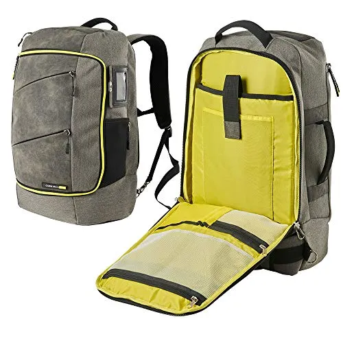 Cabin Max Manhattan zaino cabina 55x40x20 grigio giallo laptop