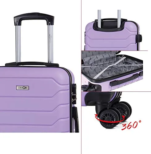 Cabin Go Enhance 5502 trolley rigido 55x37x20 lilla 8 ruote