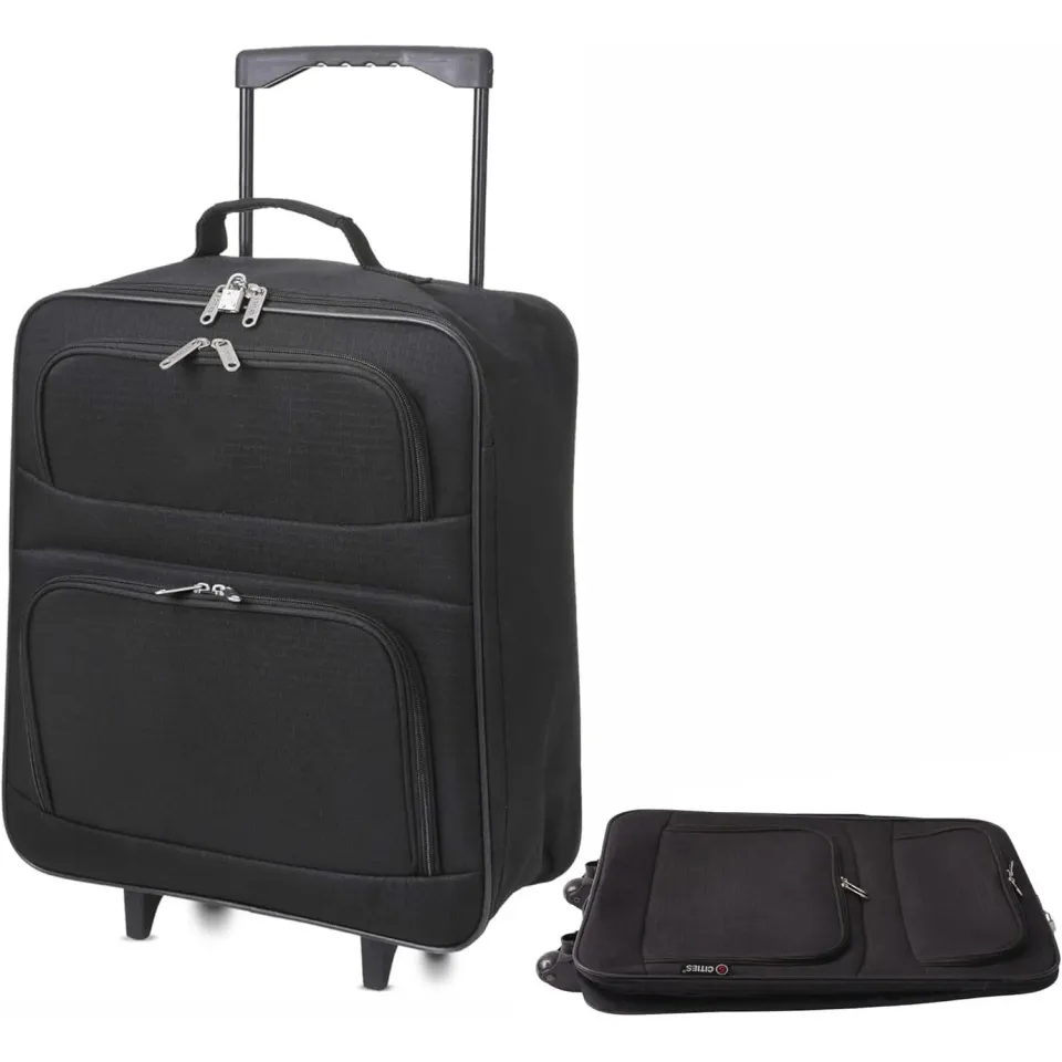 5 Cities trolley pieghevole 55x40x20 cm Nero 39 l
