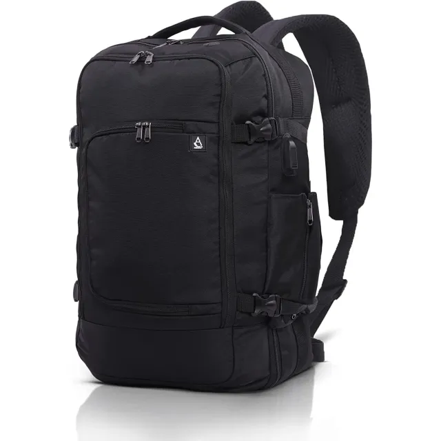 Aerolite 55x35x20 zaino borsone nero 3-in-1 porta PC 15,6"