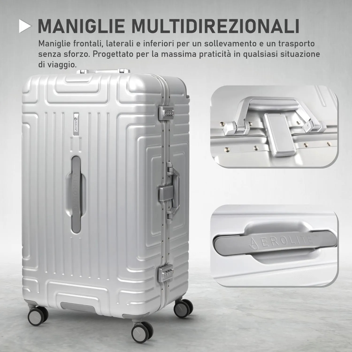 Aerolite M-Lite Premium valigia grande senza cerniera 97,6 l