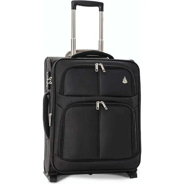 Aerolite 56x45x25cm Trolley Morbido Nero 60L British