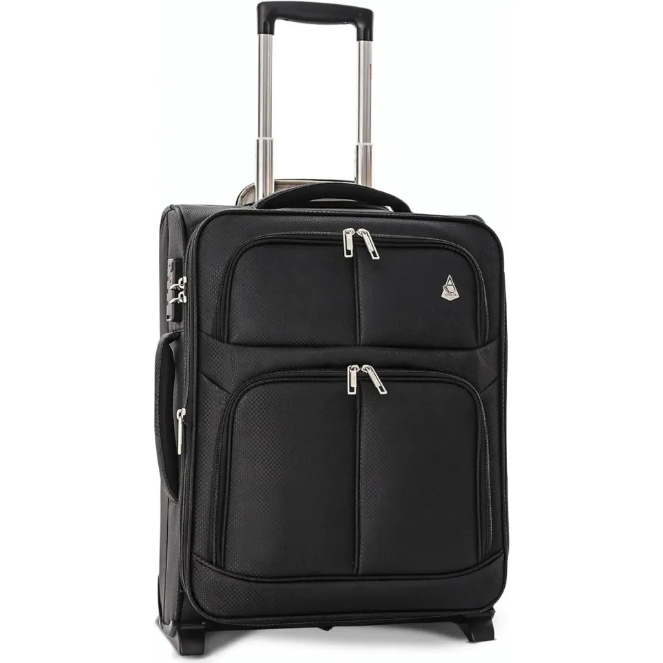 Aerolite 56x45x25cm Trolley Morbido Nero 60L British