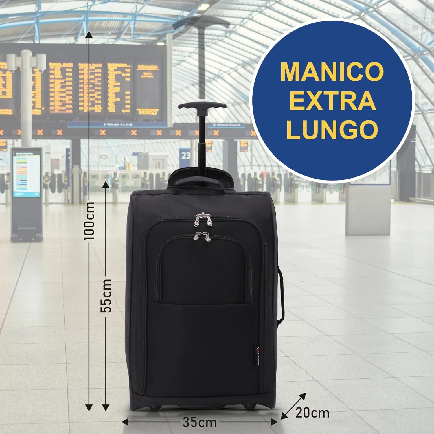 5 Cities trolley cabina 55 cm 2 ruote 42 l