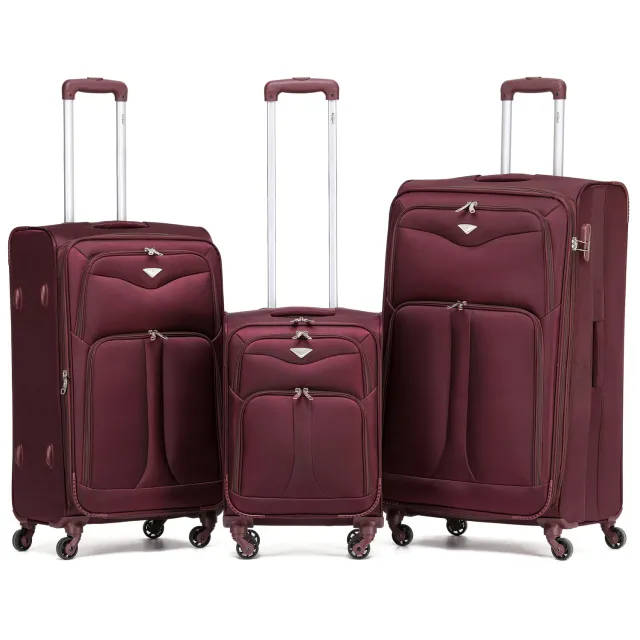 Flight Knight Soft Shell 3-Piece Suitcase Set set valigie morbide