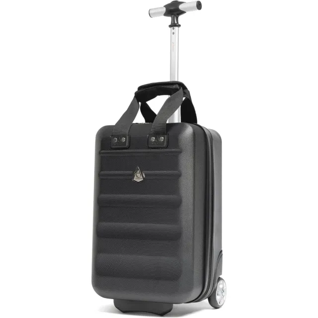 Aerolite valigia da cabina 40x20x25 cm nera con lucchetto TSA