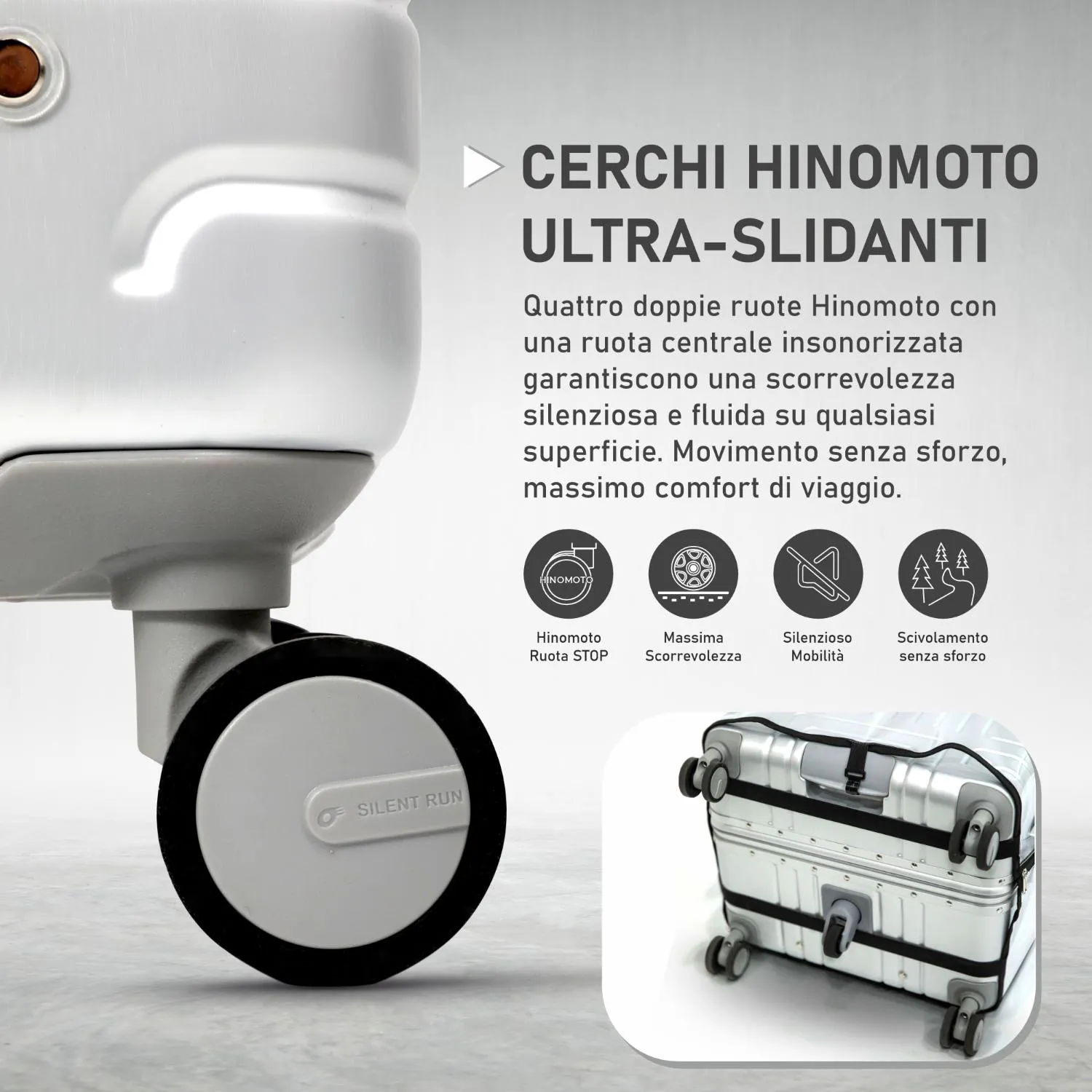 Aerolite M-Lite Premium valigia grande senza cerniera 97,6 l