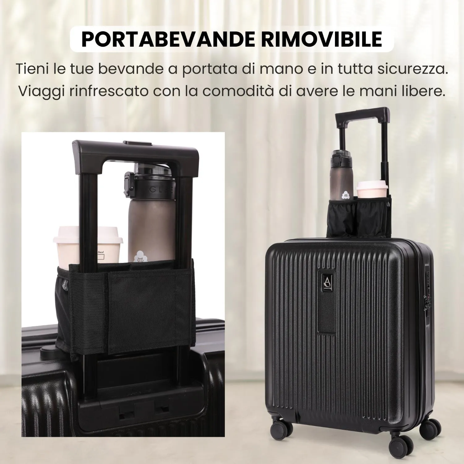 Aerolite M-Lite Premium valigia cabina 56x45x25 cm porta USB