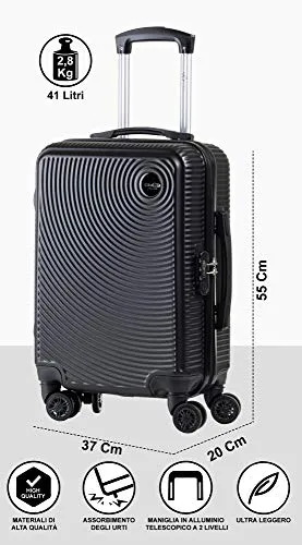 Cabin Go 5512 Trolley Bagaglio a Mano 55x37x20 ABS 8 Ruote