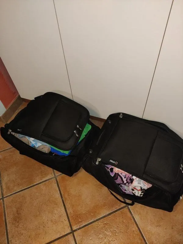 5 Cities Valencia 55x35x20cm Trolley Nero 42L Set 2