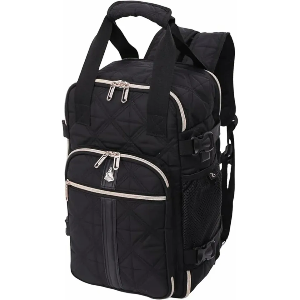 Aerolite 40x20x25 zaino nero 20L Ryanair trapuntato riciclato