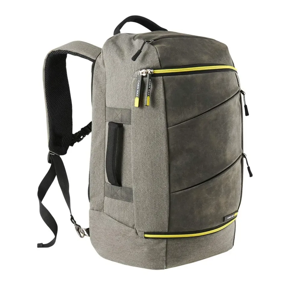 Cabin Max Manhattan zaino cabina 55x40x20 grigio giallo laptop