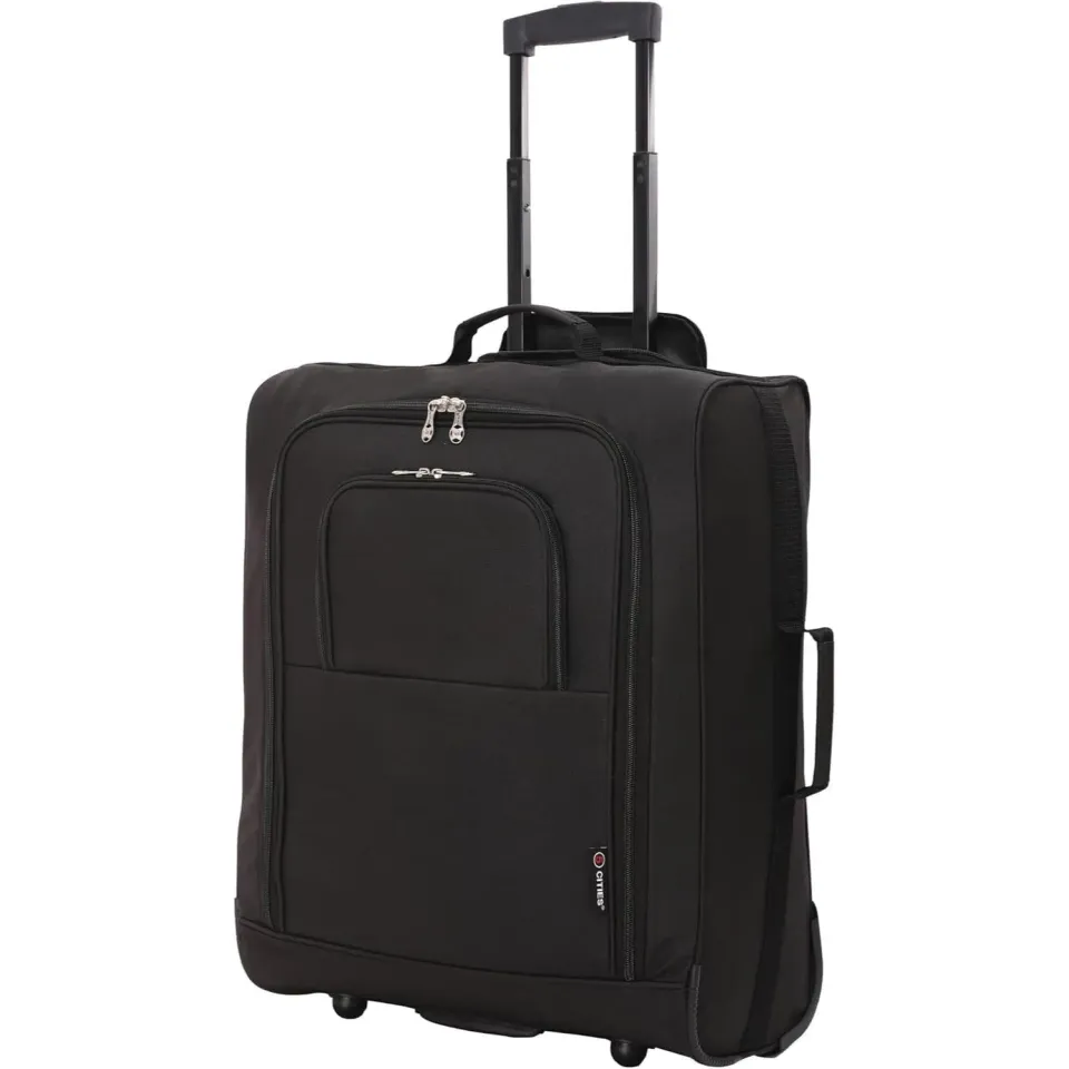 Aerolite 5 Cities 56x45x25 valigia morbida nero 60L British Airways